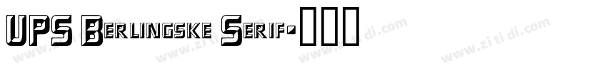 UPS Berlingske Serif字体转换